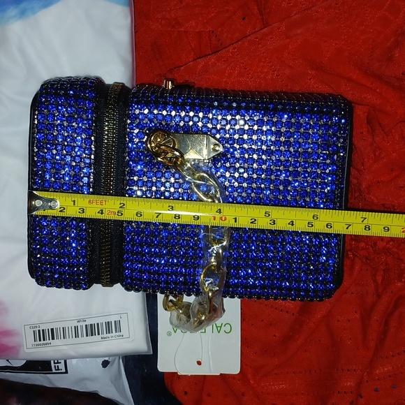 Blue Rhinestone Mini Bag - Picture 10 of 11